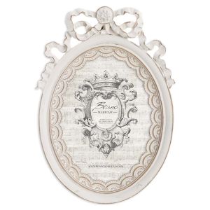 Cadre photo oval Blanc Mariclo