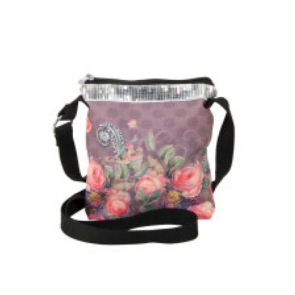 Sac Bandoulière Au Bois Fleuri Rose Venin